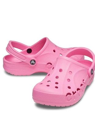 Дитячі крокси для дівчинки crocs baya clog kids pink рожеві кроком. 32-33р дитячі шльопанці crocs j1