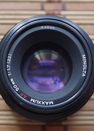 Объектив minolta maxxum af 50 mm 1.7 для sony a с крышками