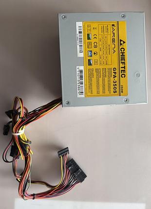 Брендовий блок живлення chieftec gpa-350s 350w, бу, робочий