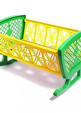 Кровать для кукол, пластмас, разноцветная 6_green-yellow