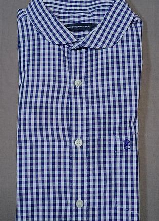 Воротник 42 см french connection size l в клетку рубашка 100% cotton 
пуговицы брендированные