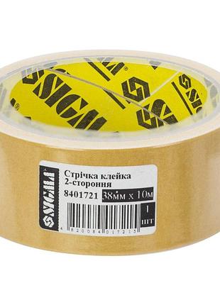 Скотч sigma 2-х сторонній на поліпропіленовій основі 38 мм x 10 м
