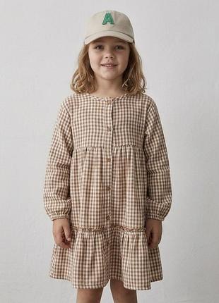 Муслінова сукня zara в клітинку
