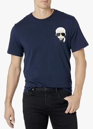 Karl lagerfeld оригинал tommy zara levi's levis calvin klein h&m котоновая футболка с лого бренда р.m- l