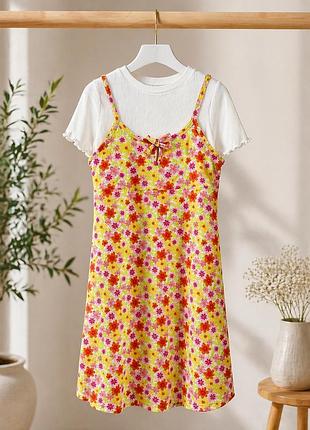 Сарафан с футболкой primark 9-10р, 10-11р, 13-14роков.