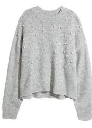 Джемпер з перлинами h&m 3