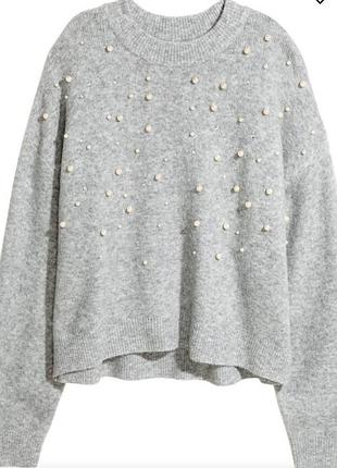 Джемпер з перлинами h&m 2