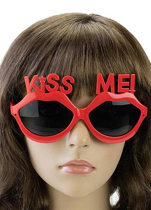 Очки губы kiss me (красные)