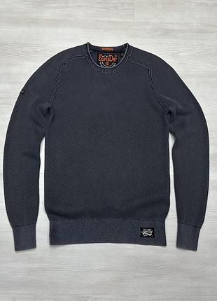 Superdry брендовий сірий базовий чоловічий светр оригінал