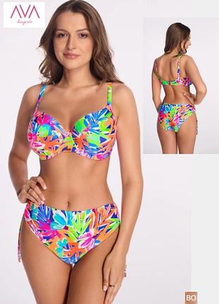 Купальник ava sk 242 tropical splash full cup раздельный, лиф с уплотненной чашкой