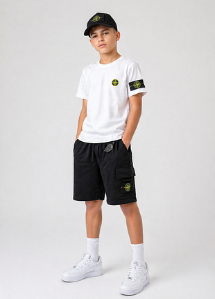 Літній костюм трійка stone island для хлопчика