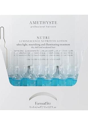 Лосьйон для сухого і пошкодженого волоссяfarmavita amethyste hydrate luminescence nutri lotion 12x8ml