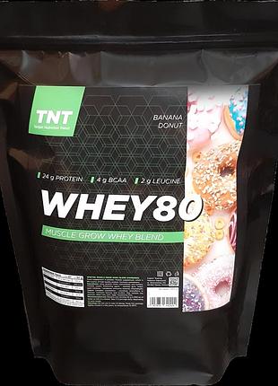 Протеїн whey 80 tnt nutrition польща 2 кг банановий пончик
