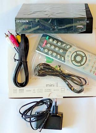 Тюнер спутниковый openbox s3 mini ии - hevc, iptv, t2mi, уч-модулятор, са-картоприемник