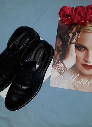 Ботинки туфли clarks размер 42.5 28 см черные кожа деми 500гр