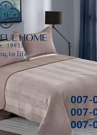Покривало з наволочками велюрове colorfull home євро розмір 220 на 240 см clasy