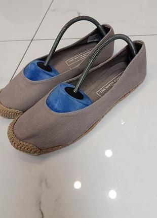 Текстильные мокасины балетки эспадрильи the white company,37.5-38p