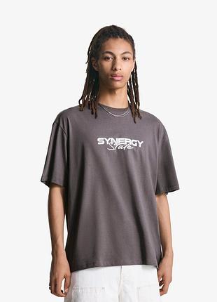 Футболка bershka 19561 dark grey
