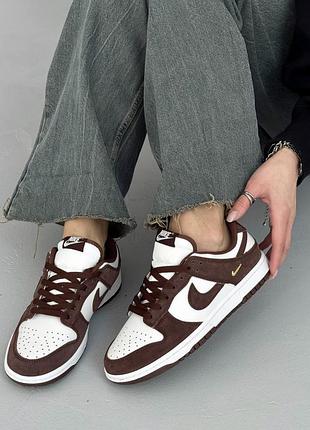 Nike dunk low sail brown жіночі кросівки найк данк