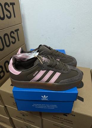 Кроссовки adidas samba platform brown pink