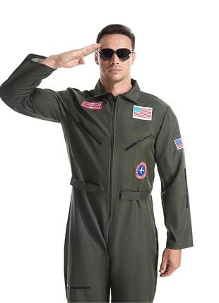 Американский лётчик мужской карнавальный костюм пилота том круз top gun размер m (48-50)