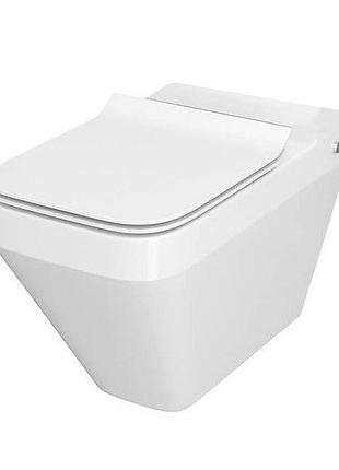 Унитаз компактная cersanit crea 010/020 square с сиденьем дюропл slim lift (без бачка)