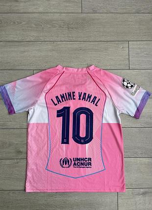 Футбольная джерси футболка барселона ламин мал найм barcelona lamine yamal nike football soccer jersey #10 m размер