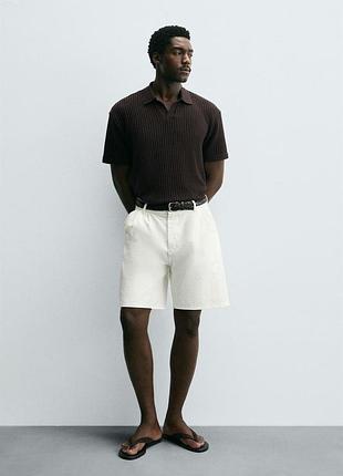 Футболка  zara 19557 поло brown