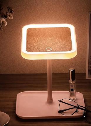 Зеркало для макияжа с led подсветкой / зеркало на ножке / косметическое зеркало