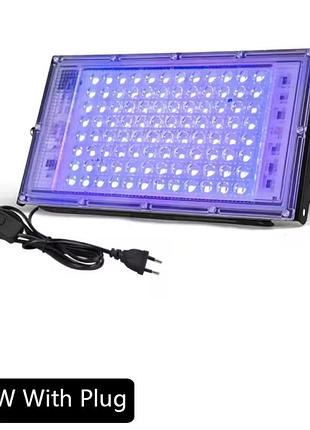 Ультрафиолетовая лампа 100 led з вилкою водонепроницаемая