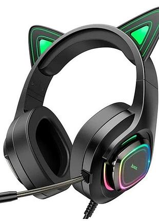 Наушники hoco w107 bluetooth с подсветкой для игр черные