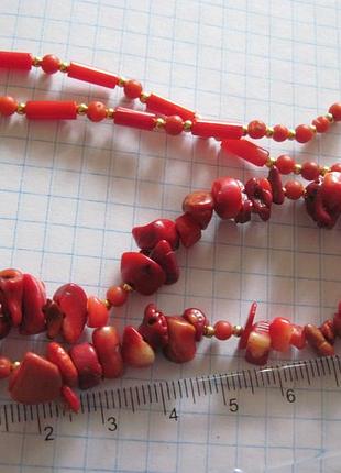 Бусы .ожерелье. коралл . 8