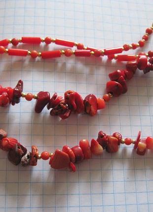 Бусы .ожерелье. коралл . 9