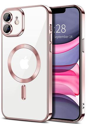 Чехол fiji chrome для apple iphone 12 с magsafe и защитой камер rose gold