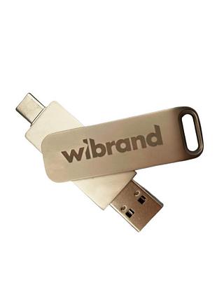 Портативный ssd wibrand wolf 512gb usb 3.2 gen.2 type-c/type-a read/write 1000mb/s silver