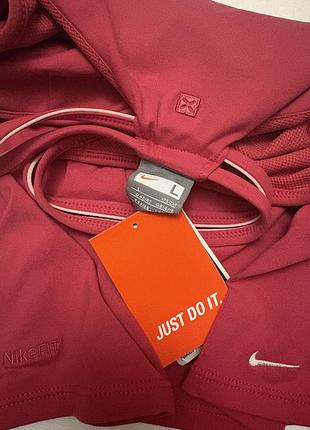 Спортивний топ nike fit dry з підтримкою новий з біркою, спортивна майка, розмір l рожева