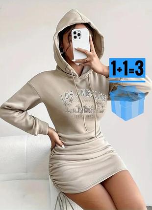 Сукня худі з написом на кулісках shein m