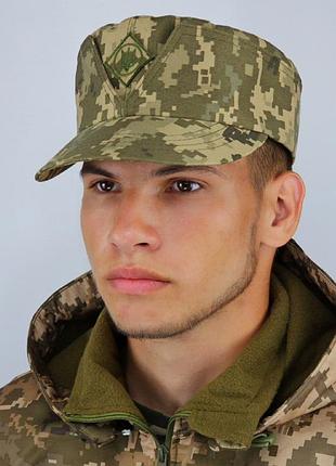 Кепка мазепинка пиксель всу с кокардой, кепка армейская австрийка пиксель, кепка всу