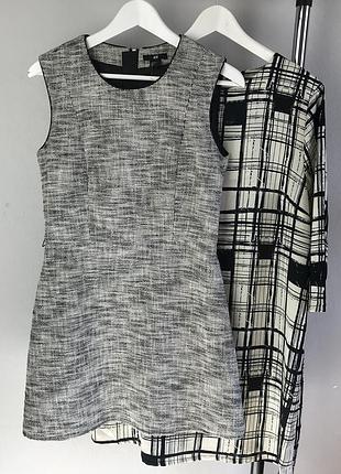 Сукня чорна біла твідова h&m на блискавці