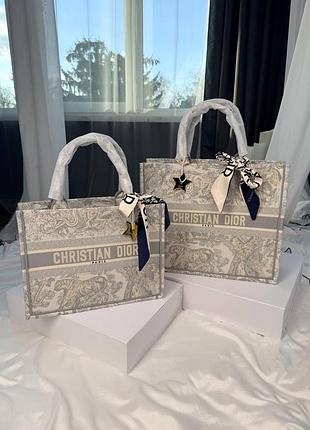 Сумка женская премиум book tote toile de jouy gray