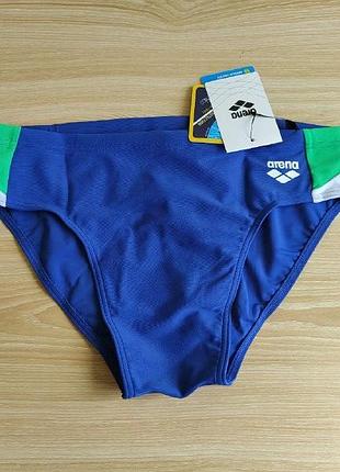Мужские плавки брифы arena m ren brief royal-golf green-white