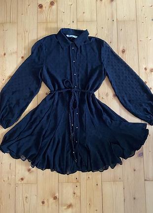 Чорна сукня сорочка zara s