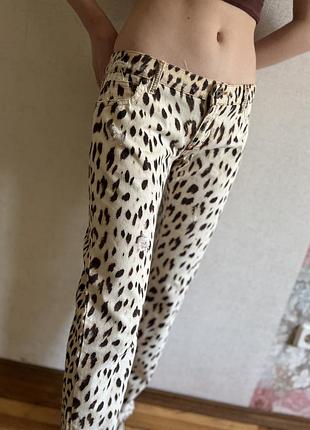 Архівні джинси blumarine leopard y2k jeans | rare find | new