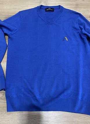 Мужской свитер джемпер aquascutum luxury logo wool sweater оригинал