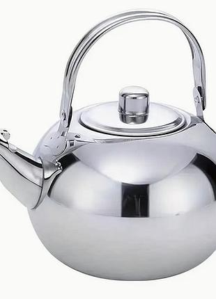 Чайник из нержавейки для заваривания кофе или чая 1.4л cr-144
