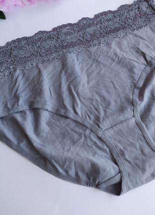 Новые коттоновые трусики с кружевом george, u9 14, eur 42, xl