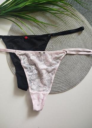 Женские трусы трусики стринги с кружевом primark
