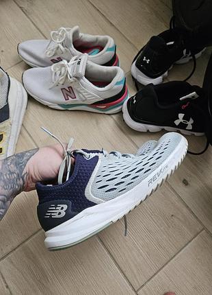 Кроссовки new balance летние для спорта спортивные белые голубые