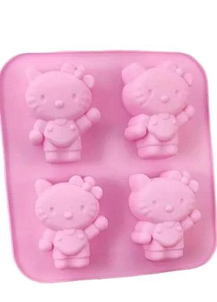 Силіконова форма для випічки hello kitty sam-0303 рожевий