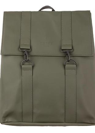 Рюкзак rains backpacks зеленый